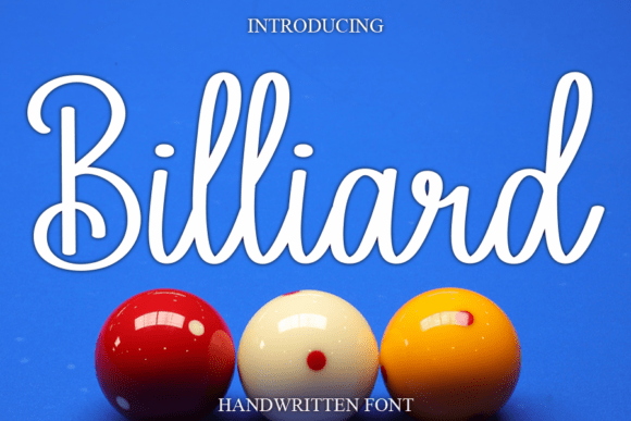 Billiard: Sweet & Cursive Handwritten Font
