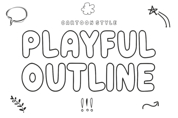 Playful Outline: A Hand-Drawn Font That Delivers Joy