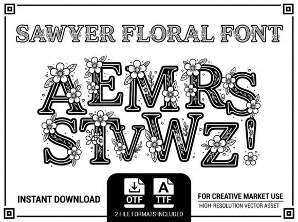Sawyer Floral Font