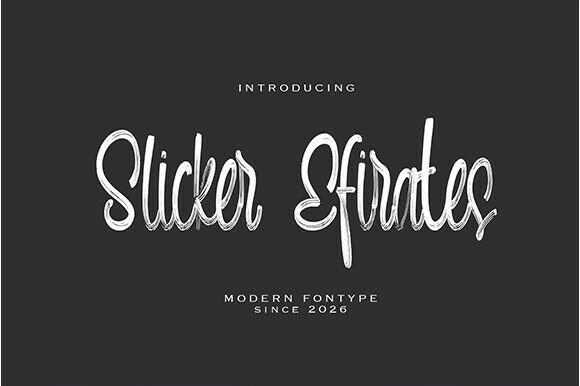 Slicker Efirates: The Handwritten Font That Feels Human