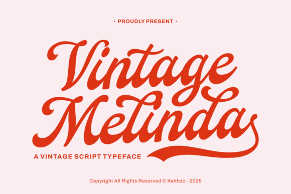 Vintage Melinda: Where Retro Romance Meets Timeless Typography